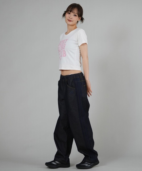 ROXY（ロキシー）の「ROXY/ロキシー 半袖 Tシャツ チビT 丈短め クロップド丈 RST261086（Tシャツ/カットソー・レディース・レッド/ホワイト/グレー・L/M）」の13枚目の写真