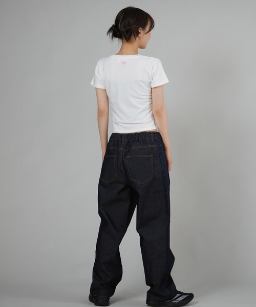 ROXY（ロキシー）の「ROXY/ロキシー 半袖 Tシャツ チビT 丈短め クロップド丈 RST261086（Tシャツ/カットソー・レディース・レッド/ホワイト/グレー・L/M）」の14枚目の写真