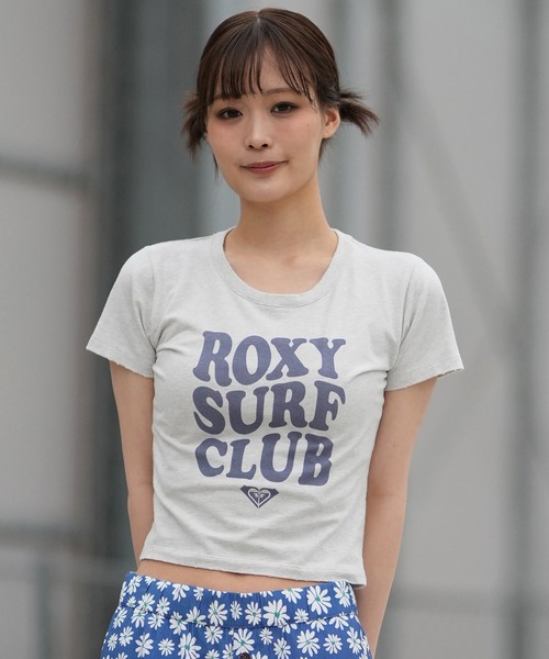 ROXY（ロキシー）の「ROXY/ロキシー 半袖 Tシャツ チビT 丈短め クロップド丈 RST261086（Tシャツ/カットソー・レディース・レッド/ホワイト/グレー・L/M）」の16枚目の写真