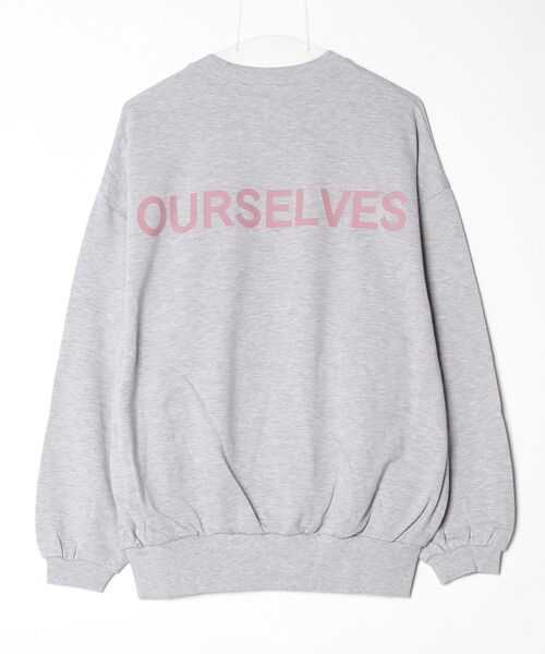 spiritoso(スピリトーゾ)の「OURSELVESプリントビッグスウェットトレーナー(スウェット・レディース・杢グレー/スミクロ/グリーン系その他・FREE)」の5枚目の写真