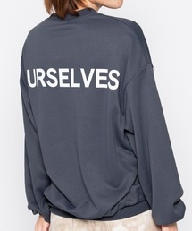 OURSELVESプリントビッグスウェットトレーナー