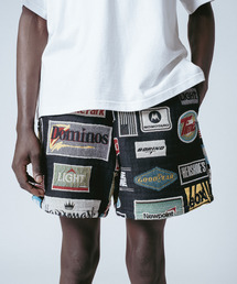 yoshiokubo ヨシオクボ / MULTI-LOGO SHORT PT ゴブラン織マルチロゴ総柄ショートパンツ / YKS26421