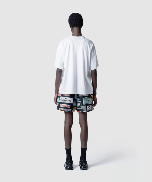 yoshiokubo（ヨシオクボ）の「yoshiokubo ヨシオクボ / MULTI-LOGO SHORT PT ゴブラン織マルチロゴ総柄ショートパンツ / YKS26421（その他パンツ・メンズ・ネイビー・3/2）」の6枚目の写真