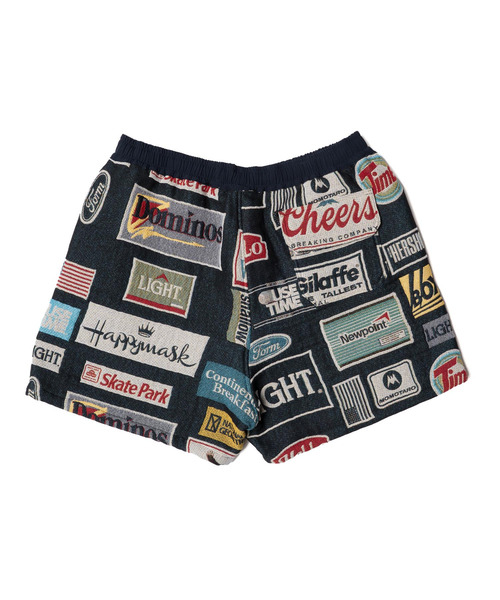 yoshiokubo（ヨシオクボ）の「yoshiokubo ヨシオクボ / MULTI-LOGO SHORT PT ゴブラン織マルチロゴ総柄ショートパンツ / YKS26421（その他パンツ・メンズ・ネイビー・3/2）」の9枚目の写真