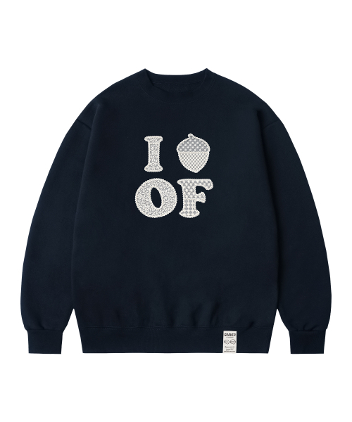 GRAVER（グレーバー）の「[ユニセックス]ACORN OF ロゴ スウェット_12カラー（スウェット・レディース・杢グレー/ブラック系その他3/ネイビー系2/グレー系その他2/グレー系その他3/ブラック系その他2/アイボリー系2/アイボリー系3/ネイビー系3/アイボリー/ブラック/ネイビー・MEDIUM/LARGE/SMALL）」の16枚目の写真