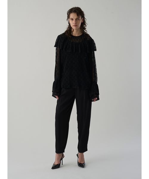 Henon.(ヘノン)の「ナローテーパードパンツ(その他パンツ・レディース・グレー/ブラック・38/36)」の5枚目の写真