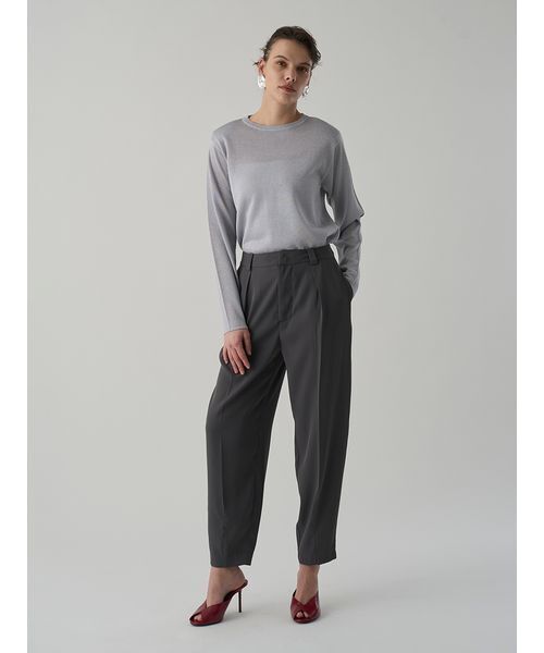 Henon.(ヘノン)の「ナローテーパードパンツ(その他パンツ・レディース・グレー/ブラック・38/36)」の22枚目の写真