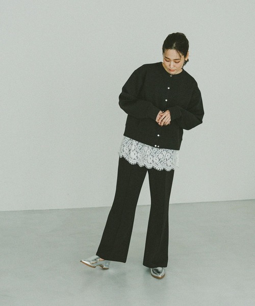 GLOBAL WORK（グローバルワーク）の「ダンボールボタンカーディガン/636099（カーディガン/ボレロ・レディース・ピンク系2/杢グレー/ブラック/グレイッシュベージュ・MEDIUM/LARGE）」の6枚目の写真