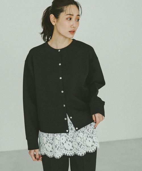 GLOBAL WORK（グローバルワーク）の「ダンボールボタンカーディガン/636099（カーディガン/ボレロ・レディース・ピンク系2/杢グレー/ブラック/グレイッシュベージュ・MEDIUM/LARGE）」の9枚目の写真