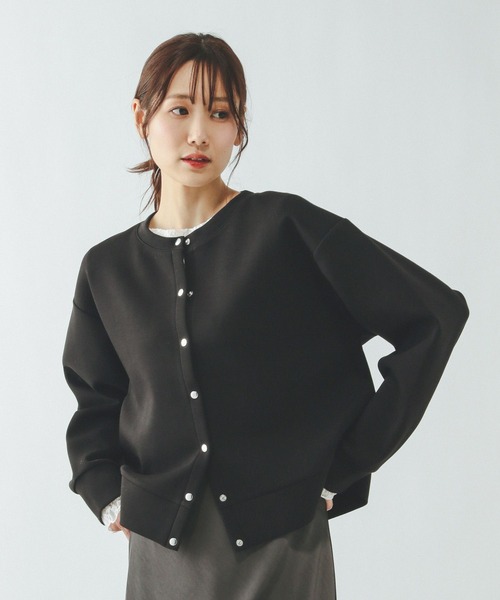 GLOBAL WORK（グローバルワーク）の「ダンボールボタンカーディガン/636099（カーディガン/ボレロ・レディース・ピンク系2/杢グレー/ブラック/グレイッシュベージュ・MEDIUM/LARGE）」の16枚目の写真