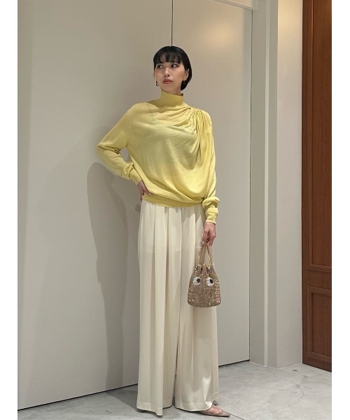ESTNATION（エストネーション）の「ESTNATION THE FIRST / ギャザータックドレープパンツ（その他パンツ・レディース・オフホワイト/ブラック・36/38）」の11枚目の写真