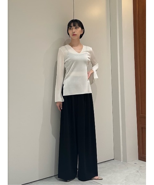 ESTNATION（エストネーション）の「ESTNATION THE FIRST / ギャザータックドレープパンツ（その他パンツ・レディース・オフホワイト/ブラック・36/38）」の12枚目の写真