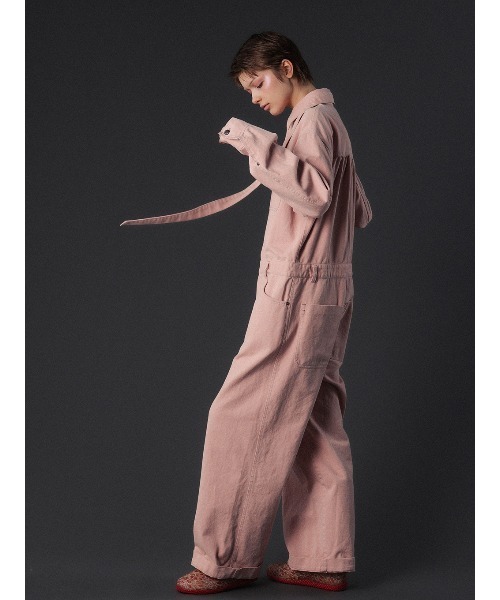 ELCHELE(エルチェレ)の「COMFY WORKER JUMPSUIT(つなぎ/オールインワン・レディース・インディゴブルー/コーラル・36/38)」の8枚目の写真