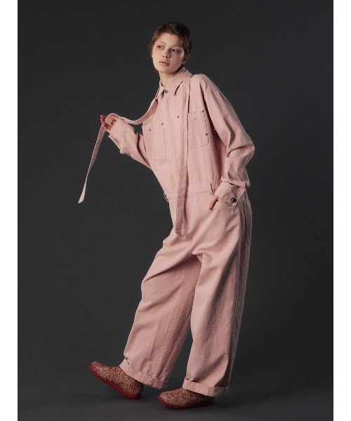 ELCHELE(エルチェレ)の「COMFY WORKER JUMPSUIT(つなぎ/オールインワン・レディース・インディゴブルー/コーラル・36/38)」の9枚目の写真