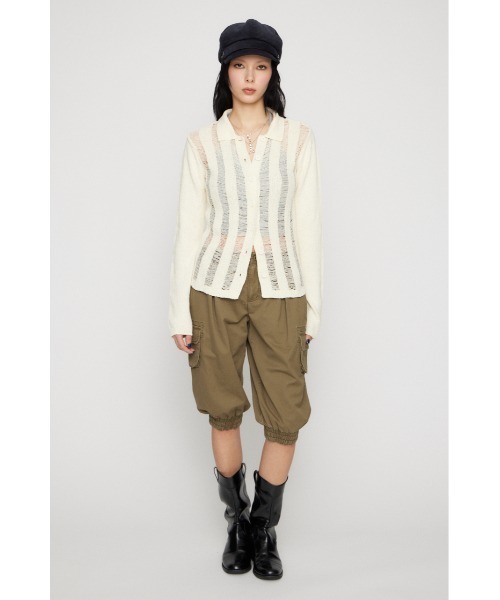 LAGUA GEM（ラグアジェム）の「LADDER KNIT トップス（ニット/セーター・レディース・アイボリー/ブラック/ライトブルー・FREE）」の15枚目の写真