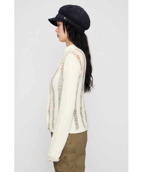 LAGUA GEM（ラグアジェム）の「LADDER KNIT トップス（ニット/セーター・レディース・アイボリー/ブラック/ライトブルー・FREE）」の17枚目の写真
