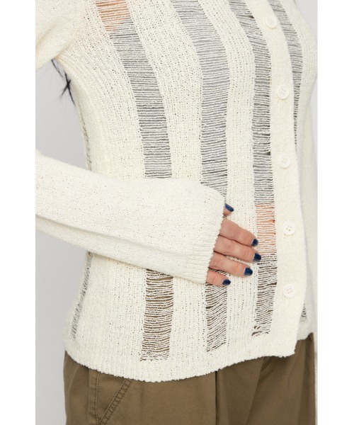 LAGUA GEM（ラグアジェム）の「LADDER KNIT トップス（ニット/セーター・レディース・アイボリー/ブラック/ライトブルー・FREE）」の20枚目の写真