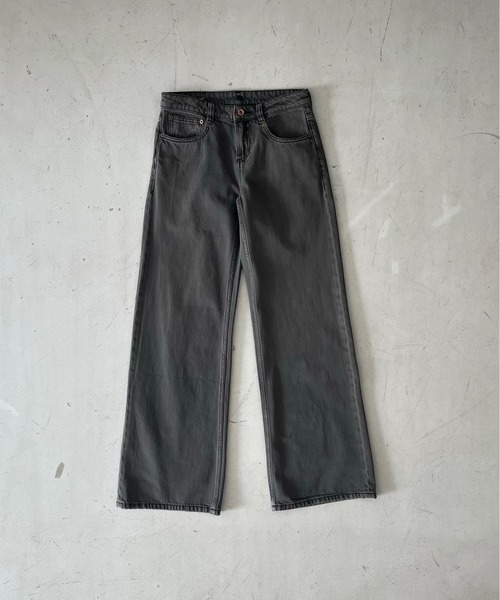 Fax Copy Express(ファックスコピーエクスプレス)の「FAX COPY EXPRESS Vintage washed brown-black 888(デニムパンツ・レディース・グレー・SMALL)」の8枚目の写真