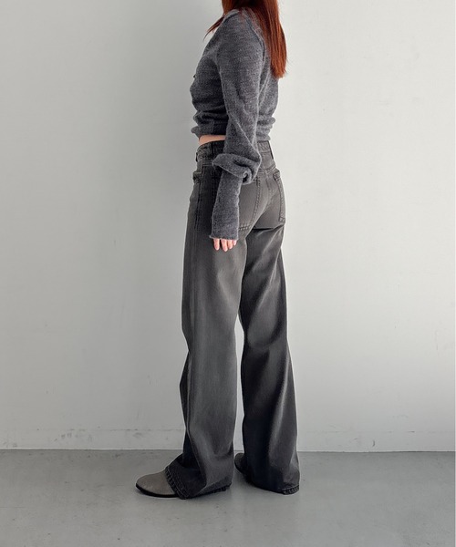 FAX COPY EXPRESS Vintage washed brown-black 888（デニムパンツ