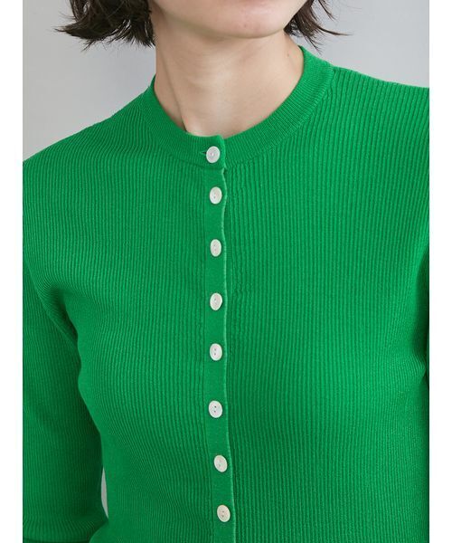 Mila Owen（ミラオーウェン）の「UVケアシアーリブニットカーディガン（カーディガン/ボレロ・レディース・ブラック/グレー/レッド/グリーン・1/0）」の19枚目の写真