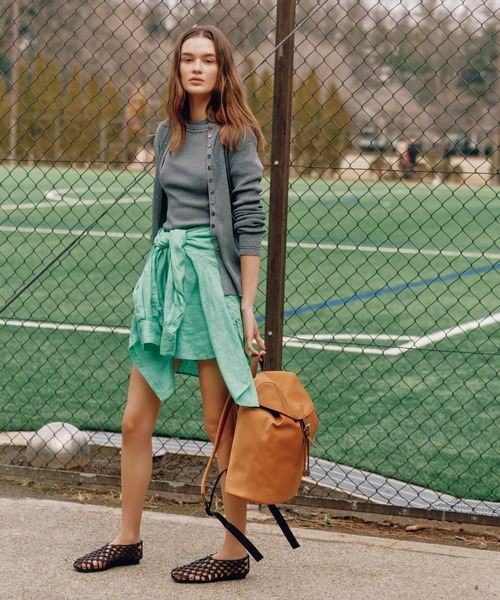 Mila Owen（ミラオーウェン）の「UVケアシアーリブニットカーディガン（カーディガン/ボレロ・レディース・ブラック/グレー/レッド/グリーン・1/0）」の6枚目の写真