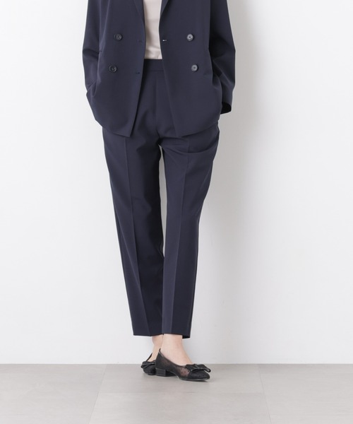 NANO universe(ナノユニバース)の「【GRACETEC】ライトファンクションイージーテーパードパンツ(セットアップ可)(スラックス・レディース・グレー/ベージュ/ネイビー・XS/S/M)」の4枚目の写真