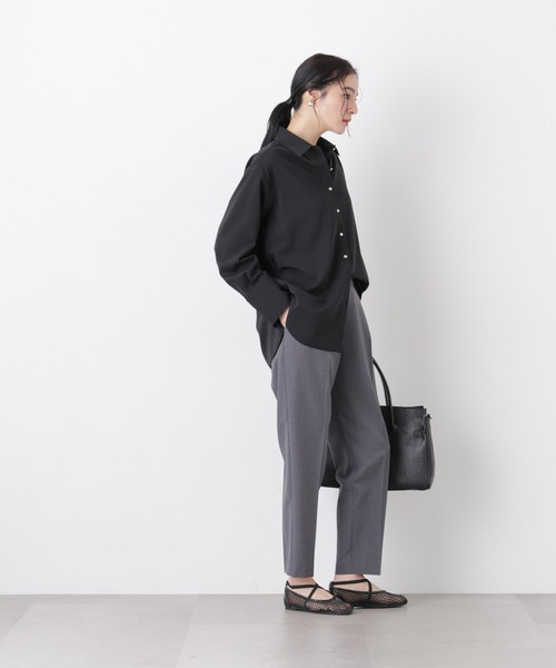 NANO universe(ナノユニバース)の「【GRACETEC】ライトファンクションイージーテーパードパンツ(セットアップ可)(スラックス・レディース・グレー/ベージュ/ネイビー・XS/S/M)」の20枚目の写真