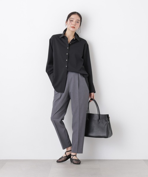 NANO universe(ナノユニバース)の「【GRACETEC】ライトファンクションイージーテーパードパンツ(セットアップ可)(スラックス・レディース・グレー/ベージュ/ネイビー・XS/S/M)」の19枚目の写真