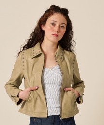 TINA：JOJUN（ティーナジョジュン）の「星スタッズ付き フェイクレザー ジャケット TINA：JOJUN（その他アウター）」