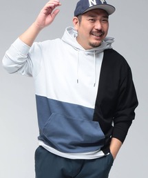 パーカー 長袖 メンズ 大きいサイズ ふわかる Wフェイスポンチ プルオーバー B&T CLUB (ビーアンドティークラブ)