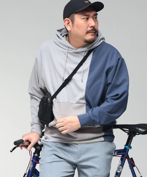 B&T CLUB(ビーティークラブ)の「パーカー 長袖 メンズ 大きいサイズ ふわかる Wフェイスポンチ プルオーバー B&T CLUB (ビーアンドティークラブ)(パーカー・メンズ・A/B/ブラック/ベージュ・X3(6L~7L)/X2(4L~5L)/X1(3L~4L))」の22枚目の写真