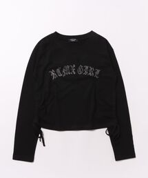 RICH MIX（リッチミックス）の「RICHMIX キラキラストーンロゴ シャーリングTシャツ（Tシャツ/カットソー）」