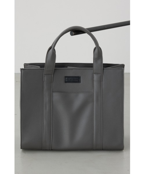 AZUL by moussy（アズールバイマウジー）の「合皮スクエアミドルバッグ（ハンドバッグ・メンズ・グレー/ブラック・FREE）」の13枚目の写真