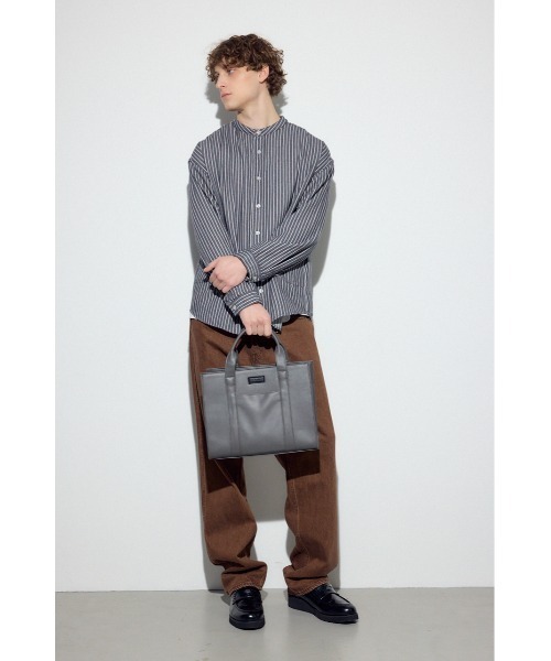 AZUL by moussy（アズールバイマウジー）の「合皮スクエアミドルバッグ（ハンドバッグ・メンズ・グレー/ブラック・FREE）」の15枚目の写真