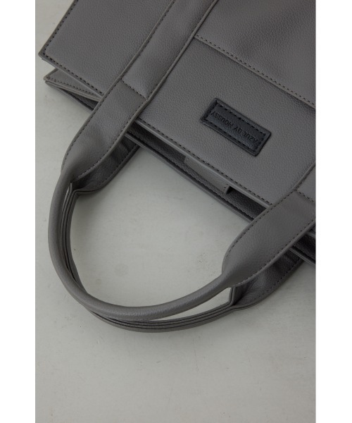 AZUL by moussy（アズールバイマウジー）の「合皮スクエアミドルバッグ（ハンドバッグ・メンズ・グレー/ブラック・FREE）」の20枚目の写真