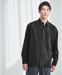 green label relaxing | WONDER CLOTH ボックス シルエット 長袖 シャツ -ストレッチ・接触冷感・吸水速乾-(シャツ/ブラウス)