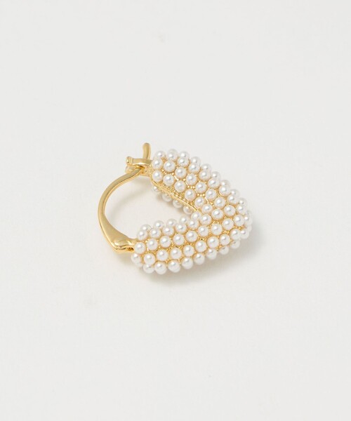 kaene(カエン)の「<kaene>ミニフープ ハート ピアス<Select by EMMEL REFINES>(ピアス(両耳用)・レディース・ホワイト・FREE)」の3枚目の写真