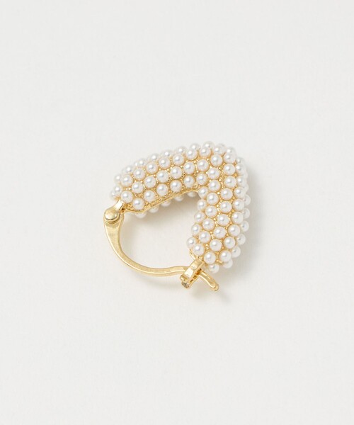 kaene(カエン)の「<kaene>ミニフープ ハート ピアス<Select by EMMEL REFINES>(ピアス(両耳用)・レディース・ホワイト・FREE)」の4枚目の写真