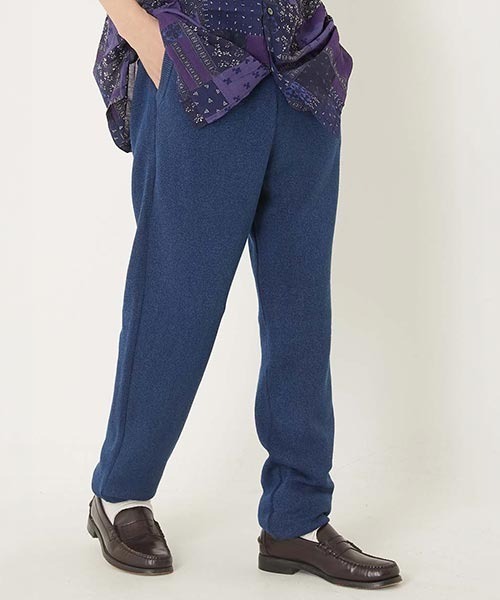 BLUE BLUE(ブルーブルー)の「インディゴダイ メランジ ジップニットパンツ(その他パンツ・メンズ・インディゴブルー・M/L/S)」の2枚目の写真