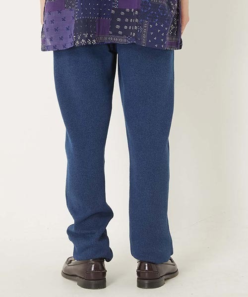 BLUE BLUE(ブルーブルー)の「インディゴダイ メランジ ジップニットパンツ(その他パンツ・メンズ・インディゴブルー・M/L/S)」の4枚目の写真