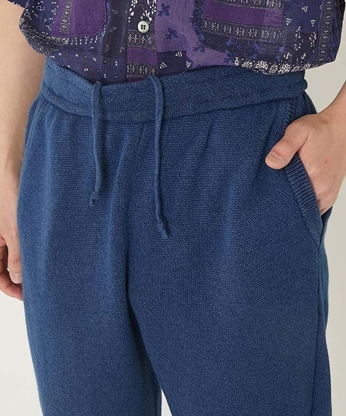 BLUE BLUE(ブルーブルー)の「インディゴダイ メランジ ジップニットパンツ(その他パンツ・メンズ・インディゴブルー・M/L/S)」の5枚目の写真