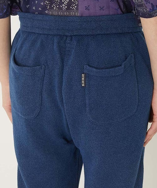 BLUE BLUE(ブルーブルー)の「インディゴダイ メランジ ジップニットパンツ(その他パンツ・メンズ・インディゴブルー・M/L/S)」の6枚目の写真