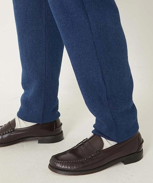 BLUE BLUE(ブルーブルー)の「インディゴダイ メランジ ジップニットパンツ(その他パンツ・メンズ・インディゴブルー・M/L/S)」の7枚目の写真