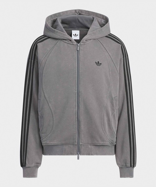 adidas(アディダス)の「adidas/アディダス TG FZ ダブルジップ ルーズフィットフレンチテリー ジップパーカー 2026年春夏(パーカー・メンズ・ブラック/グレー・S/M/L/XL)」の10枚目の写真