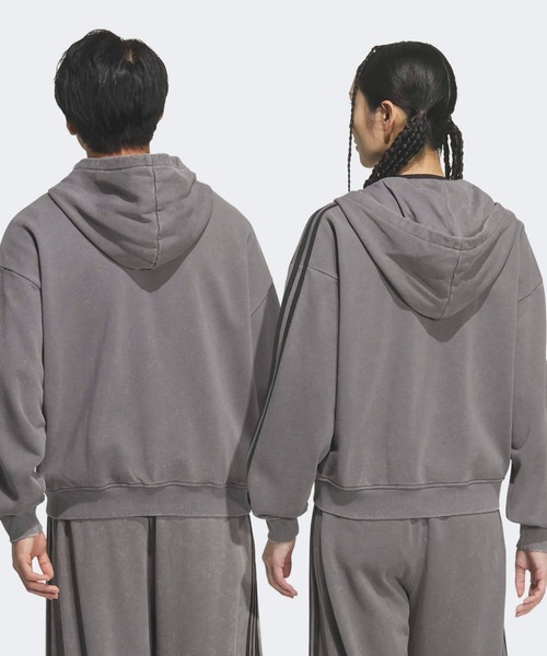 adidas(アディダス)の「adidas/アディダス TG FZ ダブルジップ ルーズフィットフレンチテリー ジップパーカー 2026年春夏(パーカー・メンズ・ブラック/グレー・S/M/L/XL)」の16枚目の写真