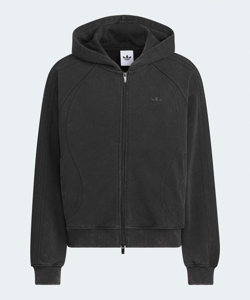 adidas(アディダス)の「adidas/アディダス TG FZ ダブルジップ ルーズフィットフレンチテリー ジップパーカー 2026年春夏(パーカー・メンズ・ブラック/グレー・S/M/L/XL)」の3枚目の写真