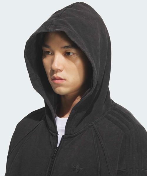 adidas(アディダス)の「adidas/アディダス TG FZ ダブルジップ ルーズフィットフレンチテリー ジップパーカー 2026年春夏(パーカー・メンズ・ブラック/グレー・S/M/L/XL)」の4枚目の写真