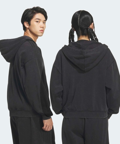 adidas(アディダス)の「adidas/アディダス TG FZ ダブルジップ ルーズフィットフレンチテリー ジップパーカー 2026年春夏(パーカー・メンズ・ブラック/グレー・S/M/L/XL)」の9枚目の写真