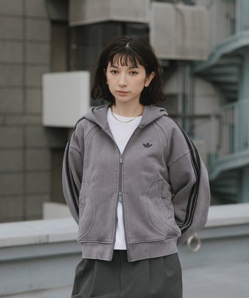 adidas(アディダス)の「adidas/アディダス TG FZ ダブルジップ ルーズフィットフレンチテリー ジップパーカー 2026年春夏(パーカー・メンズ・ブラック/グレー・S/M/L/XL)」の17枚目の写真