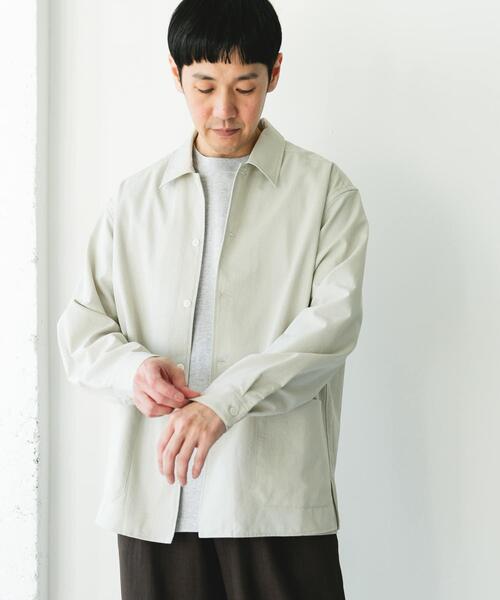 URBAN RESEARCH DOORS(アーバンリサーチドアーズ)の「『イージーケア/速乾/UVカット』クイックドライロングスリーブシャツカバーオール(カバーオール・メンズ・ネイビー/イエロー/ホワイト系その他/グリーン・LARGE/MEDIUM)」の8枚目の写真